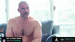 Nuru Threesome Slips into Milf Boss Devouring Intern's Pussy French Heat!