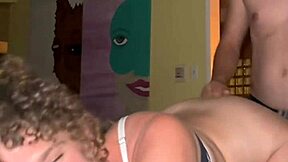 Amateur couple bends over for huge cock doggystyle cumshot riding POV
