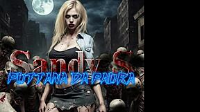 Italian Milf Cosplay Horror Parody Pmvs Sandy'S Puttana Da Paura Reprise