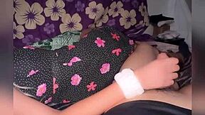 he sneaks into her room at night, finds the young mexican cutie ready on the bed for homemade pounding