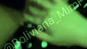 mimi teasing her latina pussy and big ass fingering outdoors at the public laundry