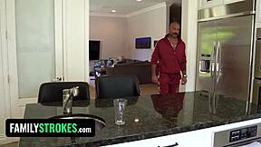 Hard FamilyStrokes Training: Riley Jean's Bent-Over Pussy Pounding Fury