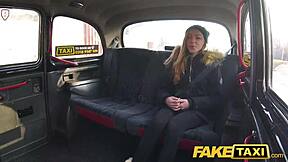 fake taxi: petite french babe rides big czech cock in backseat, pussy stretched wet and tight