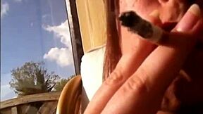 wanna see sexy bbw tina snua smoke cork cig with drifts snaps inhales double pumps exhales?