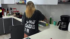 Hot Colombian Begs Pipe Fixer to Slam Her Juicy Ass and Tits!