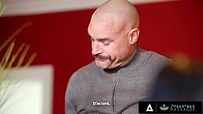 Nuru Threesome Slips into Milf Boss Devouring Intern's Pussy French Heat!