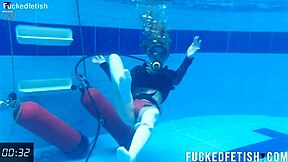 Horny ashlee rose skinny slut wet pussy dress underwater big ass tease