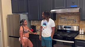 Big Booty Stepmom's Belly Fills with Stepson's Cum Creampie Ride!