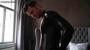 Tru Kait's horror latex threesome with monster cock