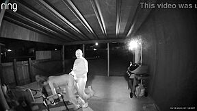 Wife Bent Over Outdoor Public for Deepthroat Blowjob Creampie Cum in Mouth