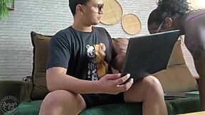 Young Latina Students Ditch Books For Monster Cock Pussy Pounding On Sofa