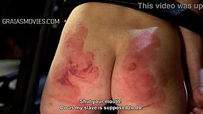 helpless blonde teen slave cries under kinky bdsm whipping and rough riding