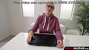 soccermom milf deepthroats son's cock swallows cum for his bully beating break