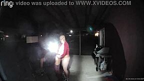 Wife Bent Over Outdoor Public for Deepthroat Blowjob Creampie Cum in Mouth