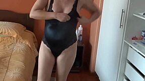 i flash my huge tits and hairy pussy to stepsons jerking off nearby