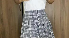 Petite Schoolgirl Teases with Nude Body Dance and Small Tits Worship