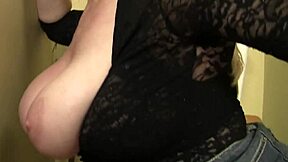 vicky vixen blonde with massive natural tits slurps black monster cock through gloryhole for facial cumshot