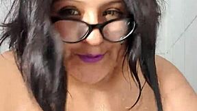 bbw huge tits splash in live steamy shower show