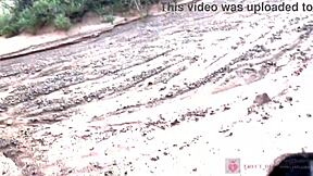 She GAVE a DEEP BLOWJOB with glasses in beautiful outdoor canyon