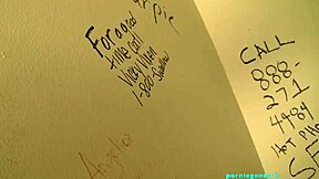 vicky vixen blonde with massive natural tits slurps black monster cock through gloryhole for facial cumshot