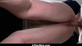 Perverted officer punishes hot shoplifter teen with rough doggystyle demands