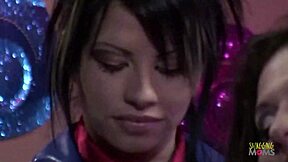 whoa, busty brunette milf + friend devour two costumed guys' cocks—fireworks incoming 🔥🍆💦