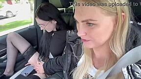 Driver Lessons Turn Into Outdoor Car Backseat Pussy Fucking Session