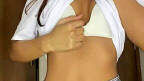 Petite Schoolgirl Teases with Nude Body Dance and Small Tits Worship