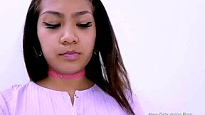 Asian model fucked hard during casting audition couch session