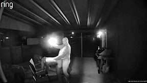 Wife Bent Over Outdoor Public for Deepthroat Blowjob Creampie Cum in Mouth