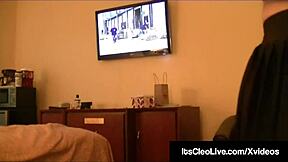 Cam cutie Its Cleo deepthroats to freckled facial cumshot