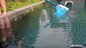 dad's bad teen girl punished hard with cock in garage pov blowjob