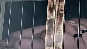 Maîtresse Kantalis Caged Chained in Club Bent Over for Doggystyle Bondage and Slave Humiliation!