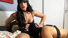 Trans Cop Tricks Man into Sucking Her Cock Deep?