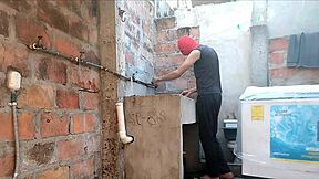 neighbor's pink pussy flashes under nightgown in homemade clip