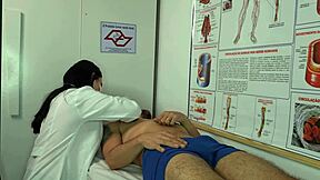 nurse spots patient's throbbing erection and can't hold back her urges in hospital