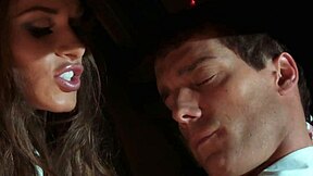 Madelyn Marie rides captain's cock in cockpit heels stockings wet