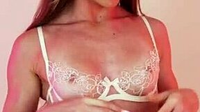 i slip into sheer nude lingerie teasing you