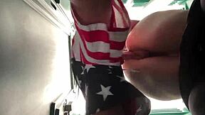 omg sweaty dirty milf gets ripped clothes wet public toilet pounding twice