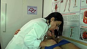 nurse spots patient's throbbing erection and can't hold back her urges in hospital