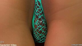 Lizzy Lust Struts Micro Bikini Teasing Hairy Pussy Closeups in Steamy Bath Show