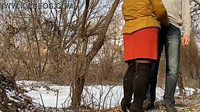 Chubby Stepmom's Huge Ass Pees Bent Over in Homemade Fetish