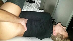 new years eve babe flashes tits then takes public creampie from boyfriend in the car??