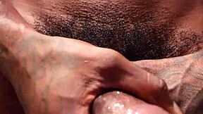 Wow! Brunette Worships Massive Black Hairy Cock Hallelujah!