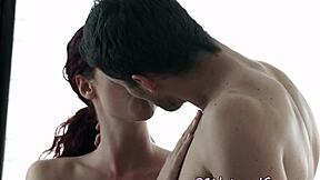 How's that gorgeous redhead's shaved pussy feel wrapped around cock?