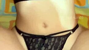 a nervous skinny 18yo nerd shakes while trying blowjob casting on webcam