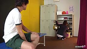 petite japanese teen tricked into classmate's deepthroat suck and facial cumshot