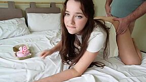 stepsister's public party turns rough with bent over doggystyle pussy pounding