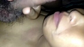 Pretty student girl's mouth overflows with multiple cum spurts in wet climax