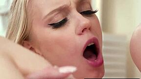 Two petite beauties maya farrell braylin bailey swap cum after sharing big black cock